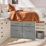 4 Cube Stackable Under Dorm Bed Storage Container Foldable Closet Drawer Orga.... Fixed Price $77.27.