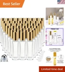 Essential Oil Storage Set: 100 Pcs 10ML Square Glass Roller Bottles With Funnels. Fixed Price $84.99.