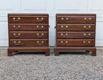 Pair Of Ethan Allen Georgian Court Cherry 4-DRAWER Bedside Chests 11-3005. Fixed Price $600.00.