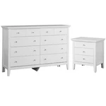 Home Square 2-PIECE Set With 8-DRAWER Dresser 3-DRAWER Nightstand In White. Fixed Price $798.20.