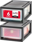 Iris 6 Qt. Plastic Storage Organizer Stacking Drawers, 2-PACK, Stacka.... Fixed Price $39.99.