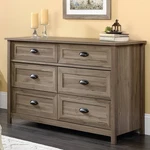 Sauder County Line 52 1/4" Wide Salt Oak 6-DRAWER Dresser. Fixed Price $507.91.