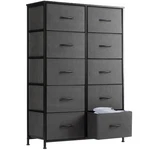 Dresser Drawer Tall Storage Tower Fabric Bin Grey CAB-10BC-V2-GY Sweetcrispy. Fixed Price $89.99.
