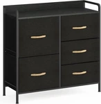Jsungo Storage Dresser With Drawers, Portable 5 Units - Black. Fixed Price $64.99.