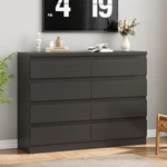 Jocoevol Modern Black 8 Drawer Dresser For Bedroom 15.3 X 55.2 32.3 H. Fixed Price $305.59.