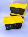 Tiny Heavy-duty Storage Bins With Lid Pack Of 3 Stackable Organizer Containe. Fixed Price $12.50.