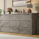 Modern 9 Drawer Dresser - Stylish Wooden Storage Organizer For Bedroom & Living. Fixed Price $383.99.