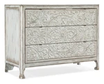 Hooker Furniture 6960-50007 La Grange 45"W 3 Drawer Pecan Veneer Antique White. Fixed Price $1430.00.