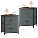 Nightstand Set Of 2 With Storage Drawers, Small Bedside End Table, Wo.... Fixed Price $78.55.