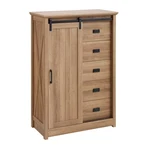 5 Drawers Pantry Organizers With Sliding Barn Door, Tall Dresser Chest Of. Fixed Price $346.99.