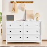 Uimoso 6 Drawers Dresser Wooden Chest W/ Sliding & Anti-tip Device Bedroom White. Fixed Price $179.99.