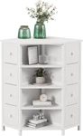 8-DRAWER Corner Dresser With Fabric Storage For Small Spaces White. Fixed Price $166.99.