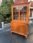 Strong Tiger Maple Step Back Cupboard By Eldred Wheeler In The C1760-1780 Style.. Fixed Price $7500.00.
