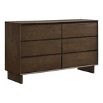 Pemberly 6-DRAWER Rectangular Transitional Wood Dresser Warm Brown. Fixed Price $919.05.