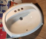 Vintage Porcelain Sink White 3 Hole 22.5 X 17.5 W/ Stopper French Provincial. Fixed Price $149.99.