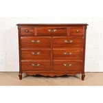 Thomasville French Provincial Louis Xv Carved Cherry Wood Chest Of Drawers. Fixed Price $2795.00.