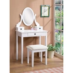 Roundhill Furniture Moniys Wood Moniya Makeup Vanity Table And Stool Set White. Fixed Price $146.99.