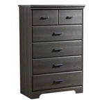 Pemberly Row 5-DRAWER Chest In Gray Maple. Fixed Price $256.99.