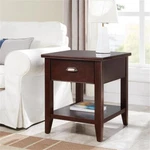 Pemberly Row End Table With Locking Drawer Chocolate Cherry. Fixed Price $373.29.