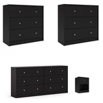 Home Square Set Of 4 Nightstand Two Chests Double Dresser In Black. Fixed Price $417.70.