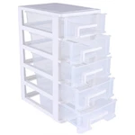 Safigle Storage Drawer Organizer, 5 Plastic Bins With Transpar.... Fixed Price $48.56.