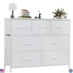 7-DRAWER Fabric Dresser Organizer, Wide Storage Tower For Bedroom & Living. Fixed Price $86.23.