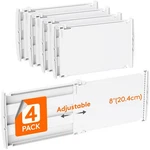 Lifewit 4 Pack Deep Drawer Dividers 8" High, 13.8-22.5" Adjustable Dresser Dr.... Fixed Price $45.04.