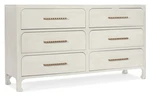 Hooker Furniture 6350-90203 68"W Drawer Wood Dresser Off White. Fixed Price $1705.00.