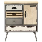 Sideboard Buffet Console Cabinet For Kitchen Solid Wood Mango And Steel Vidaxl. Fixed Price $284.99.