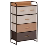 Homcom 5-DRAWER Fabric Dresser Tower With Steel Frame For Hallway. Fixed Price $69.99.