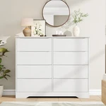 Garvee Wooden Dresser With 8 Drawers Tall Modern Closet Chest Of Bedroom. Fixed Price $161.27.