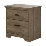 South Shore Versa 2 Drawer Wood Nightstand In Weathered Oak. Fixed Price $139.83.