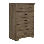 Pemberly Row Contemporary 5-DRAWER Wood Chest In Weathered Oak. Fixed Price $279.00.