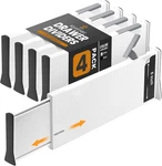 Adjustable Deep Drawer Divider 6" Tall, Expandable 13-22", 4-PACK, Non-slip. Fixed Price $77.99.
