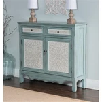 Pemberly Row Traditional Wood Storage Cabinet Console Antiqued Blue And White. Fixed Price $611.52.