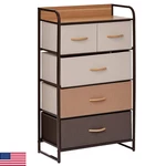 Homcom 5-DRAWER Fabric Dresser Tower 4-TIER Storage Organizer Steel Frame For. Fixed Price $116.36.