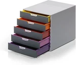 Durable Varicolor 5 Drawer Desktop Unit Gray. Fixed Price $124.99.