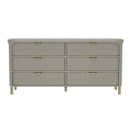 Park Contemporary 68" Dresser In Gray (6-DRAWER). Fixed Price $1362.57.