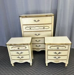 French Provincial Dresser Nightstand Bedroom Set Vintage Sears Bonnet Wood Dixie. Fixed Price $599.99.