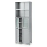 Costway Tall Bathroom Storage Cabinet Freestanding Kitchen Pantry Glass. Fixed Price $181.02.