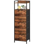 Somdot Tall Night Stand, 5-DRAWER Dresser, Vertical Storage Tower For Bedroom. Fixed Price $81.32.
