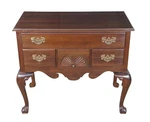 1980 Ethan Allen Georgian Court Cherry Lowboy Console Table Hall Chest 11-9205. Fixed Price $1314.00.