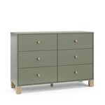 Storkcraft California 6-DRAWER Double Dresser (olive With Driftwood). Fixed Price $525.34.