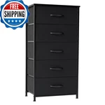 Crestlive Products Vertical Dresser Storage Tower - Sturdy Steel Frame Wood Top. Fixed Price $99.73.