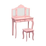 Costway Kids Vanity Table & Stool Princess Dressing Make Up Play Set For Girls. Fixed Price $252.09.