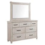 Picket House Furnishings Jack 7-DRAWER Wood Dresser With Mirror Set White. Fixed Price $808.99.