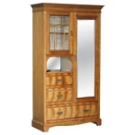 English Light Oak Liberty's Of London Style Compactum Wardrobe Chest Drawers. Fixed Price $3664.65.