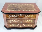 Vintage Italian-style Inlaid Wood Jewelry Chest W/mirror & 2 Drawers. Classic!. Fixed Price $279.95.