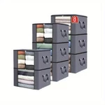8PCS 90L Fabric Storage Bins Clear Window Collapsible Organizer Boxes For Closet. Fixed Price $19.31.