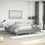 Bed Frame Upholstered Platform With Wooden Slats Support Fabric Vidaxl. Fixed Price $95.99.